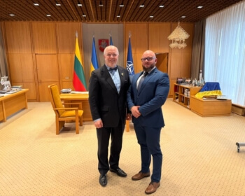 Meeting between Rector Dr. Vilius Šadauskas and Speaker of the LR Seimas Dr. Juozas Olekas focuses on EHU’s future