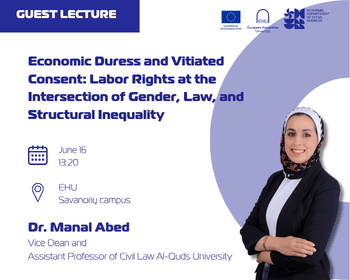 Open Lecture by Dr. Manal Abed: Labor Rights, Gender, and Structural Inequality