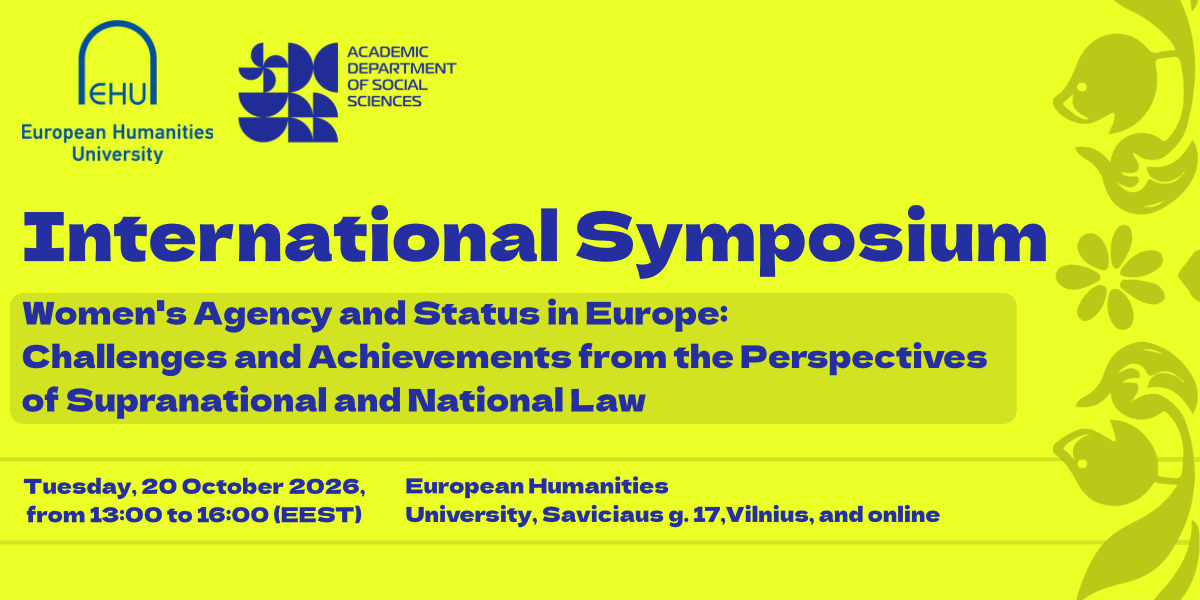 EHU to Host International Symposium on Women’s Rights, Legal Status, and Gender Equality in Europe